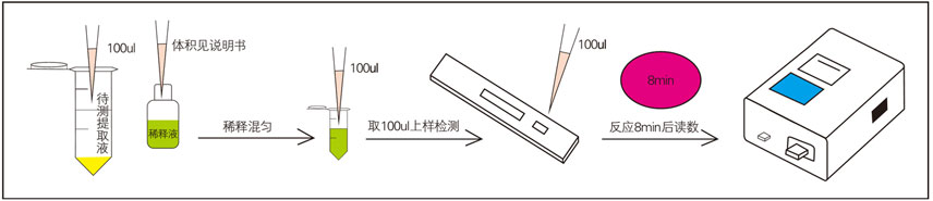 重金属镉（Cd）荧光定量快速检测试纸条操作流程