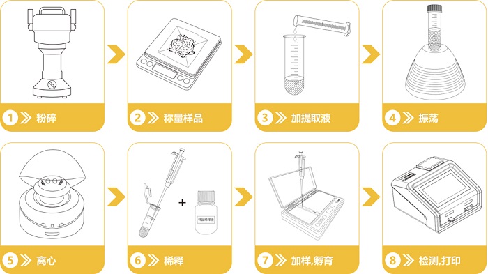 T-2毒素快速定量检测卡操作流程